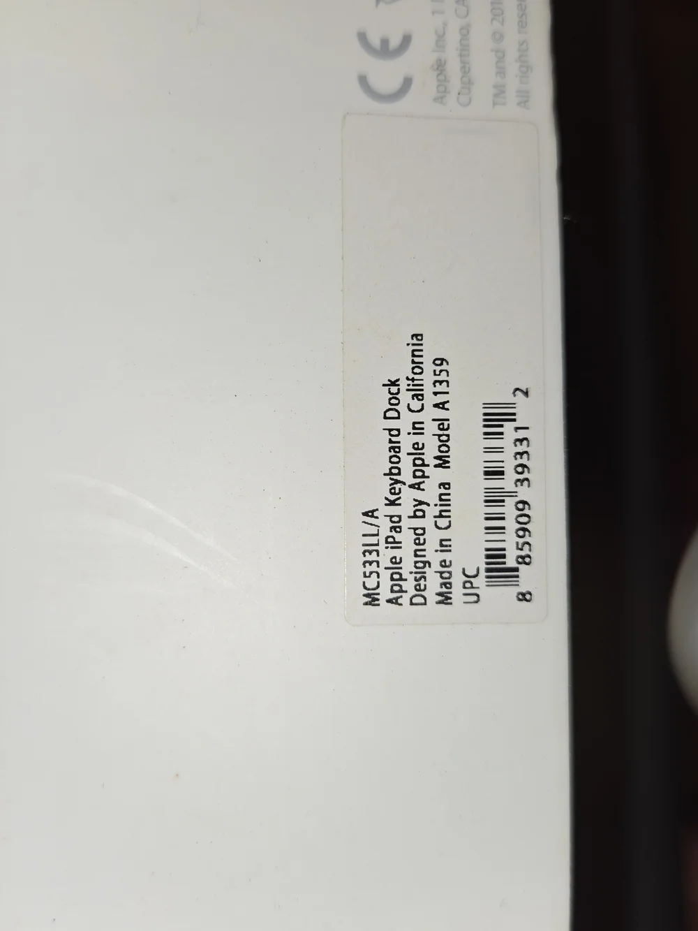 Vintage Apple iPad Keyboard Dock A1359 MC533LL/A 30-Pin Original Box & Papers